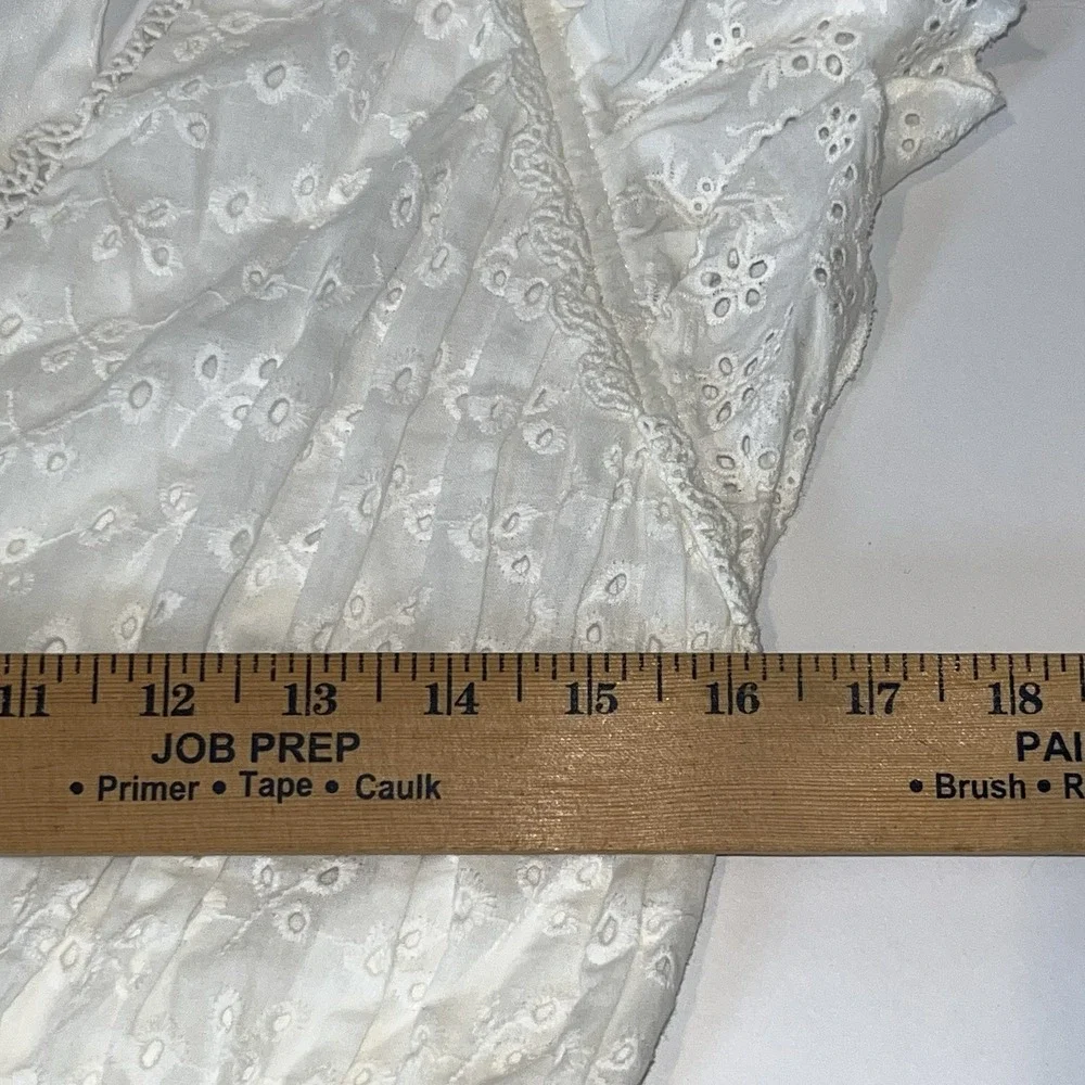Francescas Blue Rain Eyelet Lace Dress Med Flutter Coquette Girly Romantic Frill